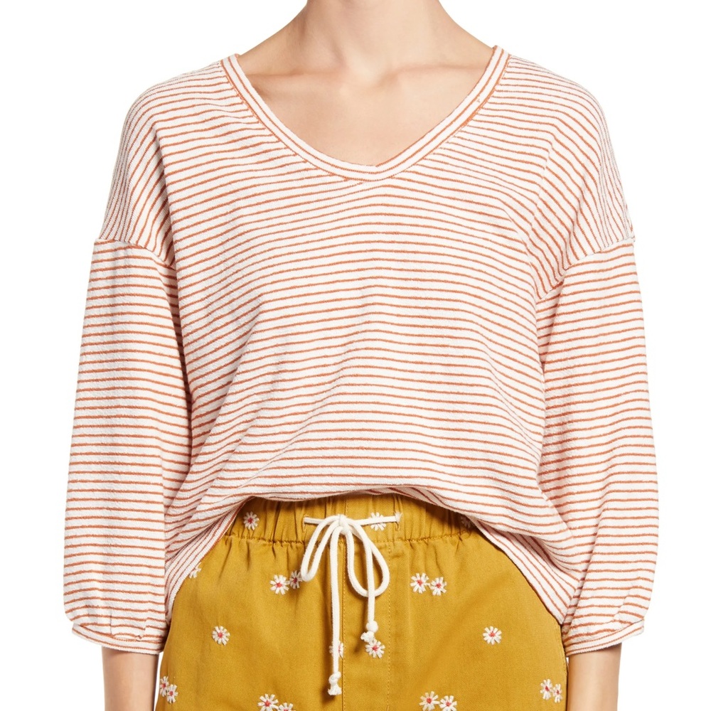 Madewell Wild Ginger Bubble Sleeve Sweatshirt